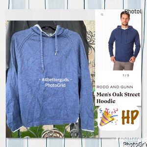 Rodd & Gunn NZ Men's “Oak Street” Cotton Cashmere Blend Hoodie Shirt Small